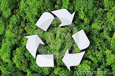 Recycle eco symbol Stock Photo