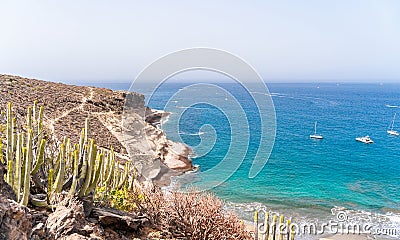 top view of wild golden diego hernandez beach Stock Photo