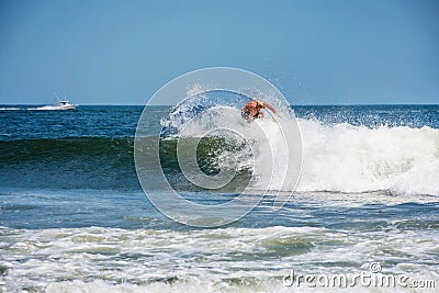 On Top of the Wave Editorial Stock Photo