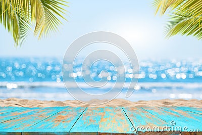 Empty ready for your product display montage. summer vacation background concept Stock Photo