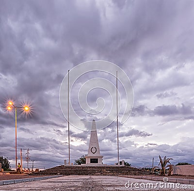 Topater monolith on Calama City Editorial Stock Photo