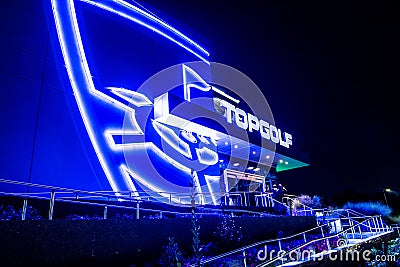 Topgolf entertainment action sport venue in charlotte north carolina Editorial Stock Photo