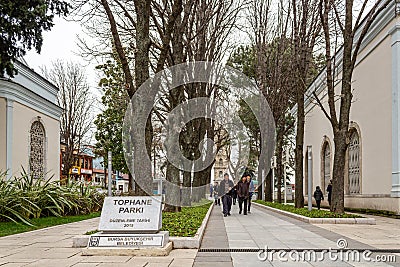 Tophane Park, Osman Gazi, Orhan Gazi - Ottoman Sultan tomb and Bursa Clock Tower Editorial Stock Photo