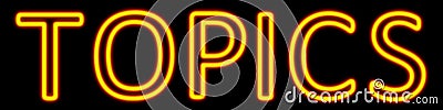 Topics neon sign Stock Photo