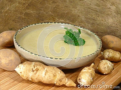 Topinambur soup Stock Photo
