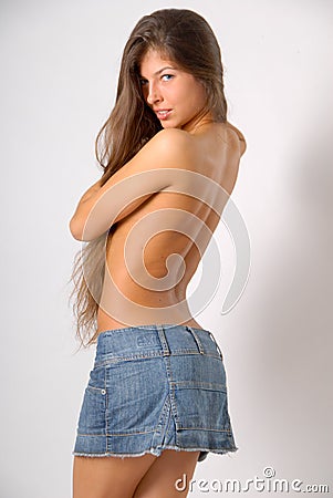 Topless girl Stock Photo