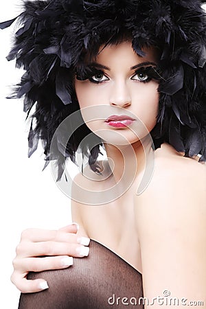 Topless young woman. Stock Photo