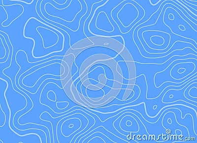 Topographic contour lines in blue background Vector Illustration