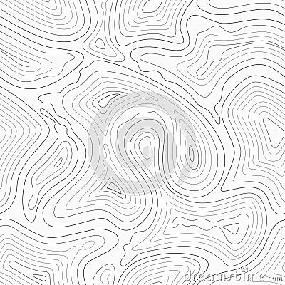 Topographic contour lines vector map seamless pattern Vector Illustration