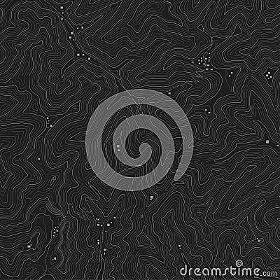 Topographic Map Seamless Pattern. Vector Background Vector Illustration