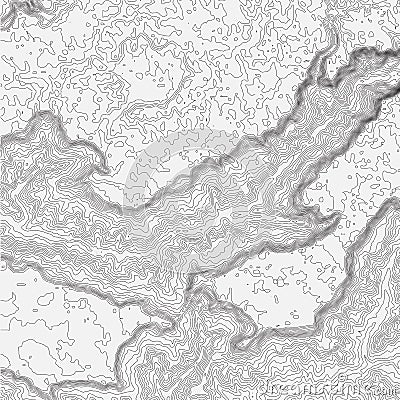 Topographic map background concept with space for your copy. Topo contour map background, vector illustration Vector Illustration