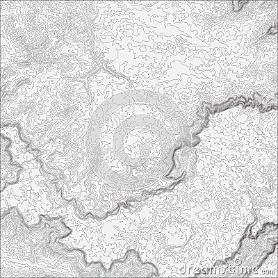 Topographic map background concept with space for your copy. Topo contour map background, vector illustration Vector Illustration