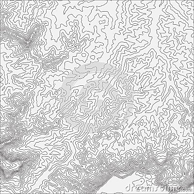 Topographic map background concept with space for your copy. Topo contour map background, vector illustration Vector Illustration