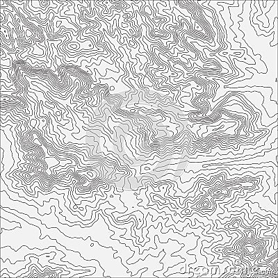 Topographic map background concept with space for your copy. Topo contour map background, vector illustration Vector Illustration