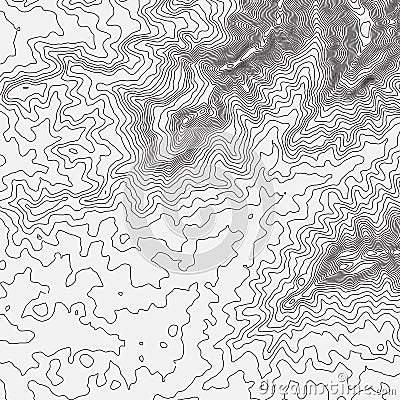 Topographic map background concept with space for your copy. Topo contour map background, vector illustration Vector Illustration