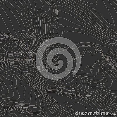 Topographic map background concept with space for your copy. Topography lines art contour , mountain hiking trail Vector Illustration