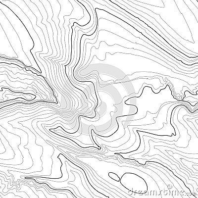 Topographic map background concept with space for your copy. Topography lines art contour , mountain hiking trail Vector Illustration