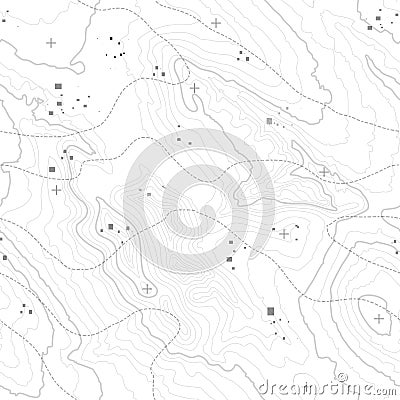 Topographic map background concept with space for your copy. Topography lines art contour , mountain hiking trail Vector Illustration