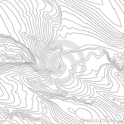 Topographic map background concept with space for your copy. Topography lines art contour , mountain hiking trail Vector Illustration