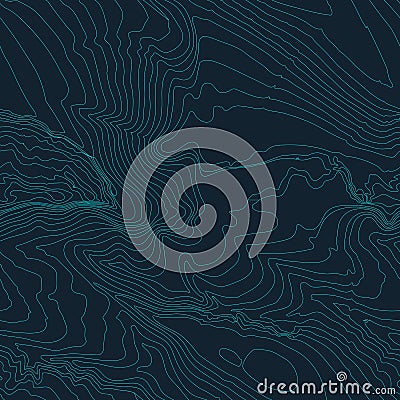 Topographic map background concept with space for your copy. Topography lines art contour , mountain hiking trail Vector Illustration