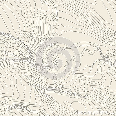 Topographic map background concept with space for your copy. Topography lines art contour , mountain hiking trail Vector Illustration