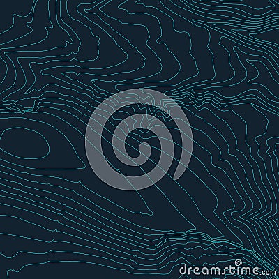 Topographic map background concept with space for your copy. Topography lines art contour , mountain hiking trail Vector Illustration