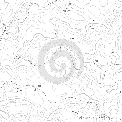 Topographic map background concept with space for your copy. Topography lines art contour , mountain hiking trail Vector Illustration