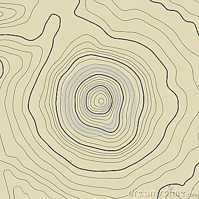 Topographic map background concept with space for your copy. Topography lines art contour , mountain hiking trail Vector Illustration