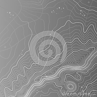 Topographic map background with space for copy . Line topography map contour background , geographic grid abstract Vector Illustration