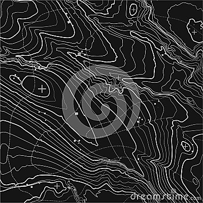 Topographic map background with space for copy . Line topography map contour background , geographic grid abstract Vector Illustration