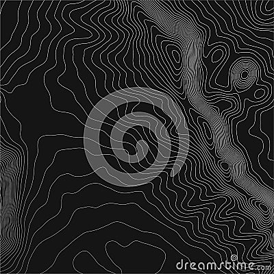 Topographic map background with space for copy . Line topography map contour background , geographic grid abstract Vector Illustration