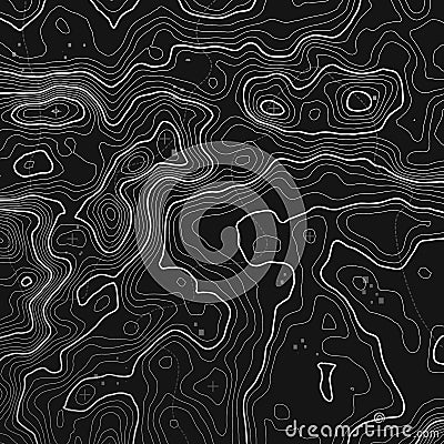 Topographic map background with space for copy . Line topography map contour background , geographic grid abstract Vector Illustration