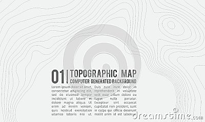 Topographic map background with space for copy . Line topography map contour background , geographic grid abstract Vector Illustration