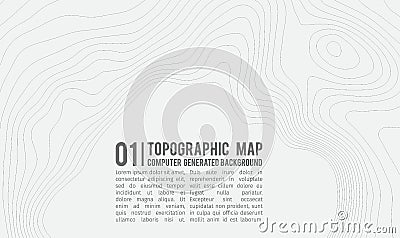 Topographic map background with space for copy . Line topography map contour background , geographic grid abstract Vector Illustration