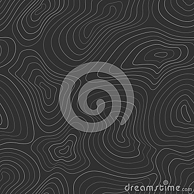 Topographic map, topographer seamless pattern, typography linear background for mapping and audio equalizer backdrop Vector Illustration