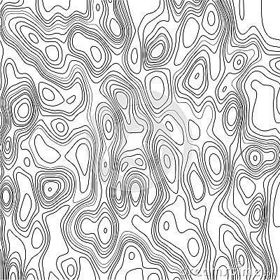 Topographic map. Contour abstract background. Vector illustration Cartoon Illustration