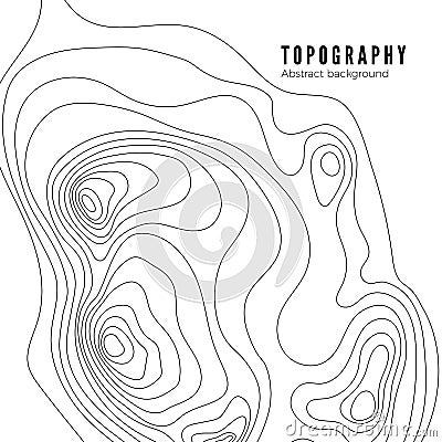 Topographic map contour background pattern. Contour Landscape Map Concept. Abstract Geographic World Topography Map Vector Illustration