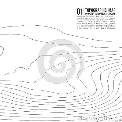 Topographic map contour background. Topo map with elevation. Contour map vector. Geographic World Topography map grid Vector Illustration