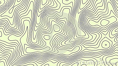 Topographic map lines background. Abstract vector illustration Cartoon Illustration
