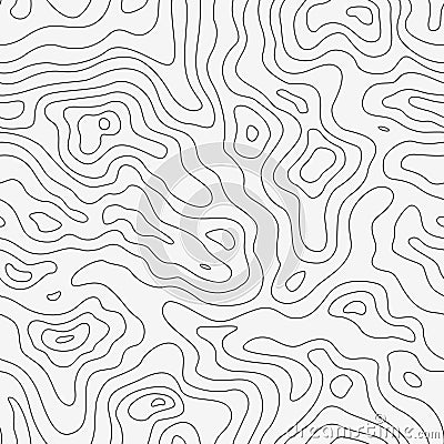 Topographic Map Seamless Pattern Vector Illustration