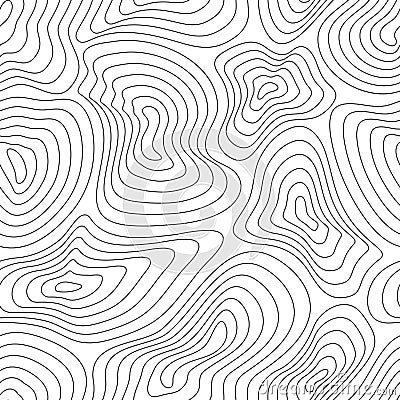 Topographic map, topographer seamless pattern, typography linear background for mapping and audio equalizer backdrop Vector Illustration