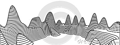 Topographical map of the locality, vector illustration Vector Illustration