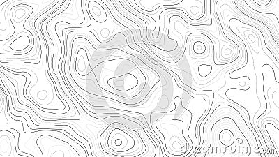 Topography contour map with grid. Vector relief map Vector Illustration