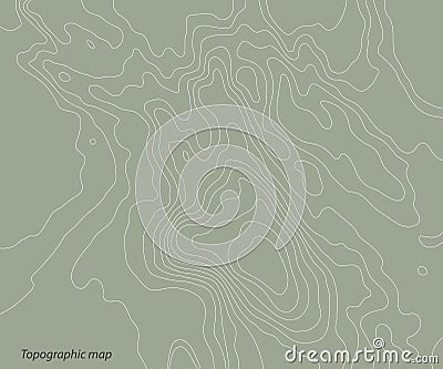 Topography relief map on a green background . Vector Illustration