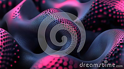 Topology study patterns creating impossible surface textures in gradient colors Stock Photo