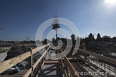 topping out or roofing ceremony Stock Photo