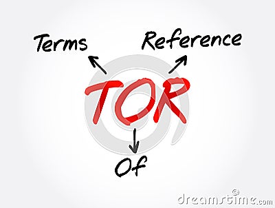 TOR - Terms of Reference acronym, business concept background Stock Photo