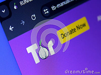 Tor web browser logo Editorial Stock Photo