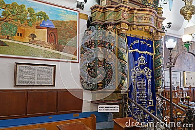 Torah ark in the Ari synagogue Editorial Stock Photo