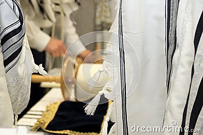 The Tallit and Tzitzit Stock Photo